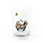 まつり猫ショップのあくび猫さん Water Glass :front