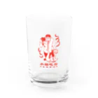 カワウソ祭屋さんの中華風我々_赤と白 Water Glass :front