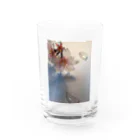 ベースと猫屋の八重桜 簪 Water Glass :front