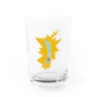 猫とネギヘッドくんのカミナリに打たれたネギヘッドくん Water Glass :front