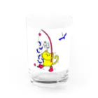 mokokokoの子鮎爆釣り猫さん Water Glass :front