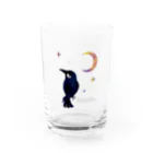 ひのいろ研究室　購買部の月と烏 Water Glass :front