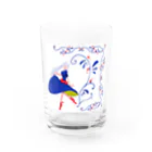 朝ILLUSTRATIONの赤い靴 Water Glass :front