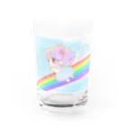 ゆきんこのお店SUZURI支店のパンツの妖精さんと虹 グラス前面