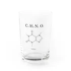 衛星ババロアのno caffeine no life Water Glass :front