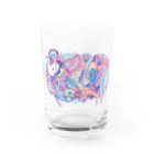 模様動物(鈴木りさむーん)の模様動物 ひつじ_awa Water Glass :front