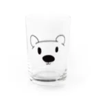 もつ子の白にこだわるくま Water Glass :front