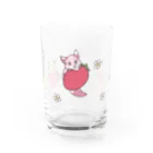 まゆげぐまの苺と春キツネ Water Glass :front