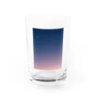 pino子 shopのこんばんは三日月【風景写真】 Water Glass :front