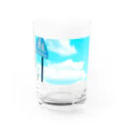 pino子 shopの空と標識【風景写真】 Water Glass :front