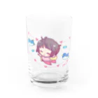 ゆきんこのお店SUZURI支店のペンギンさんと姪っ子 Water Glass :front