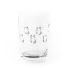 墨ねこさんしょっぷの墨ねこさん沢山ver Water Glass :front