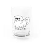 ペキニーズとかわんことか。の我が道を行くペキニーズ（白） Water Glass :front