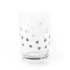 田中ザビエル世界のどうぶつの桜咲くパンダ Water Glass :front