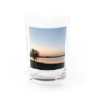 Aloha Blue Skyのevening Water Glass :front