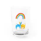 あおいらくだグッズのBluecamel colour Water Glass :front