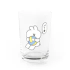 ナポリのSUZURIのバレー部うさちゃん Water Glass :front