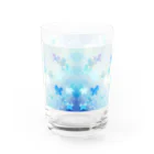 ヤママユ(ヤママユ・ペンギイナ)の青い蝶は夢のうたかた。ー鏡うつしー グラス前面