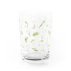 piro piro piccoloのメジロとモクレン Water Glass :front