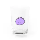 KIKITEKI_LABORATORYのけむくじゃらちゃん(紫) Water Glass :front