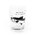 イラスト MONYAAT のキングサーモンへ Water Glass :front