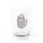 Noise_cityのひげねこ。(黒) Water Glass :front