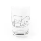 nya-mew（ニャーミュー）のへべれけ猫 Water Glass :front