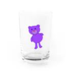 テディベアの紫くま Water Glass :front