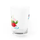 PistachioFrog@SUZURIの浮き輪カエル Water Glass :front