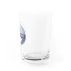 Kinkadesign うみのいきものカワイイShopのワモンアザラシ_Cafeステッカーデザイン  Water Glass :front