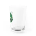 Kinkadesign うみのいきものカワイイShopのホホジロザメ_Cafeステッカーデザイン Water Glass :front