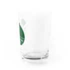 Kinkadesign うみのいきものカワイイShopのシャチGreen_Cafeステッカーデザイン Water Glass :front