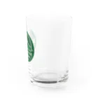 Kinkadesign うみのいきものカワイイShopのハンドウイルカ_Cafeステッカーデザイン Water Glass :front