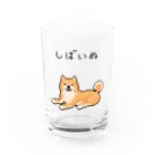 m :)の柴犬 Water Glass :front