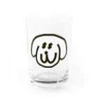 梅雨明けshopの白い犬の Water Glass :front