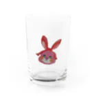 みつあみさんのリボンうさぎ Water Glass :front