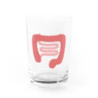 8anna storeの人体のなぞ。ぴかぴかピンクの大腸。 Water Glass :front