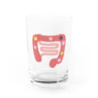 8anna storeの人体のなぞ。ぴかぴかピンクの大腸。 Water Glass :front