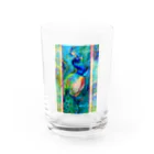 HIKARInoHOSHIの孔雀・ロ Water Glass :front