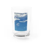 青い空の青い空グラス Water Glass :front