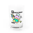 ファンシーはにゅまるマートのPEACH CREAM ファンシーペンギン Water Glass :front