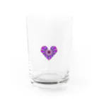 biirandのパープルなハート Water Glass :front