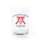 一般社団法人ALFITの*LFJT - Design original - Lettres bleues Water Glass :front