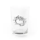 ネコと日常のごろごろ白猫 Water Glass :front