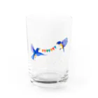 wakuwa_shopの【アクリル画Artist erika】幸せの青い鳥 Water Glass :front