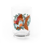 恒福水路の金魚（琉金）グラス Water Glass :front