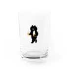 SUIMINグッズのお店のソフトクリームを急ぎめに運ぶねこ Water Glass :front