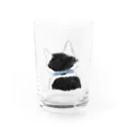 クロミケハチワレのハチワレ猫さんの後ろ頭 Water Glass :front
