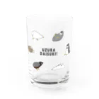 wa_cameのうずらサークル黒フチ Water Glass :front