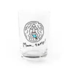 モリチエコの初めての味　ソーダアイス　Mouth of truth 真実の口 Water Glass :front